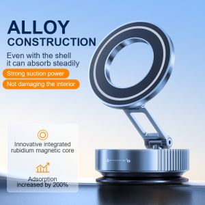 Mobile phone car magnetic metal bracket car navigation vacuum suction cup screen center console bracket