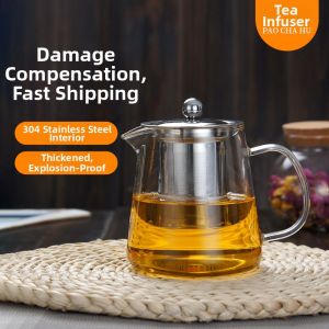 Filtering Transparent Tea Pot