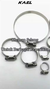 KLEM SELANG STAINLESS STEEL Ukuran 1/2 7/8 1 1/4 Inch-Inci 2 5/8 4 3/4 5 Kleman-Pengencang-Pengikat Hose Clamp Air-Gas-Kompor Stainles-SS