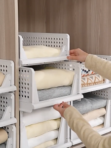 【SG Seller】Foldable Drawer Storage Rack Collapsible Sliding Clothes Organizer Rack Storage Orgainzers