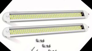 2PCS 120LEDs High Brightness Car Interior Dome Light 12V 24V Reading Lamp Switch for Van Lorry Truck RV Camper