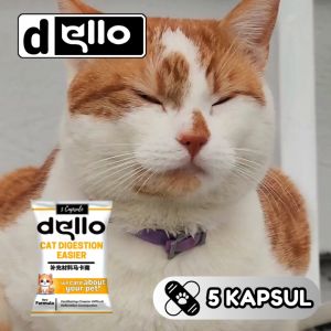 Kapsul Obat Sembelit Kapsul untuk Kucing Dello Sulit Susah Buang Air Besar Pup Poop BAB Wasir Konstipasi Ambeien DELLO FOR CAT
