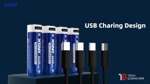 XTAR AA 1.5v 2450mAh (4100mWh) USB-C Rechargeable Battery - Lithium-Ion - Indicator LED - Protected