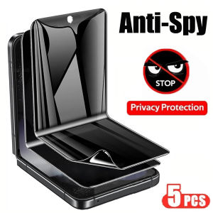 5Pcs Privacy Anti-Spy Peeping Hydrogel Film For Samsung Galaxy Z Flip 5 4 3 Flip5 Flip4 Soft Screen Protector