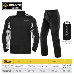SULAITE | Reflective Waterproof Windproof Motorcycle Rain Suit
