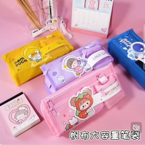 Kids Pencil Case Pencil Box for boys girls Student School Stationery Duck Astronaut