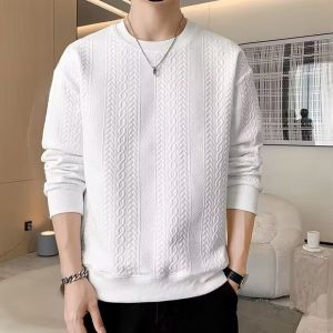 Guangzhou Thirteen Rows Mens T-Shirt Best Selling Long Sleeves Spring and Autumn Trendy round Neck Sweatshirt Mens Casual Loose Top Wear