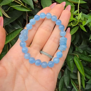 Q1627 Vòng hạt Aquamarine mix ngũ điếu tỳ hưu Aquamarine cho mệnh Thuỷ và Mộc - Phong Thuỷ TUDO