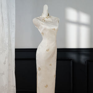 Engagement White Cheongsam Dress Everyday Wear