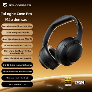 SoundPEATS | Tai Nghe Hủy Tiếng Ồn Nhẹ Nhàng Thời Lượng Pin Dài Chất Lượng Âm Thanh Cao