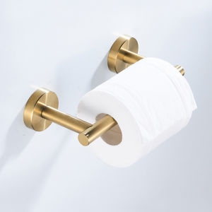 Stainless Steel Toilet Paper Holder Wall Mounted Toilet Paper Roll Holder Golden Bathroom Tissue Hanger Household Items Hardware