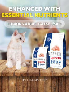 Bungener 30% Fresh Meat Chicken with Probiotics Junior Kitten Adult All Life Grain Free Complete Cat Food 2KG