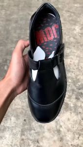 JOW - SEPATU DOCMART PRIA LOW HITAM SLOP PANTOFEL