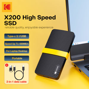KODAK X200 External SSD Hard Drive HD Externo 1TB USB3.1 Mini Portable SSD 256B 512GB 1TB for Laptops Smartphone PS4 PC MAC TV