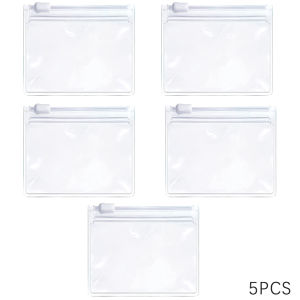 5pcs Pill Pouch Bags Zippered Pill Pouch Reusable Clear Pill Bags Self Sealing Travel Medicine Organizer Storage
