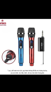 Micro không dây  karaoke Mu24/ MU02  siêu xịn pin sạc tần số UHF  hút âm tốt chống hú rít dùng cho âm ly loa kéo mixer sound card vang bảo hành 12 tháng