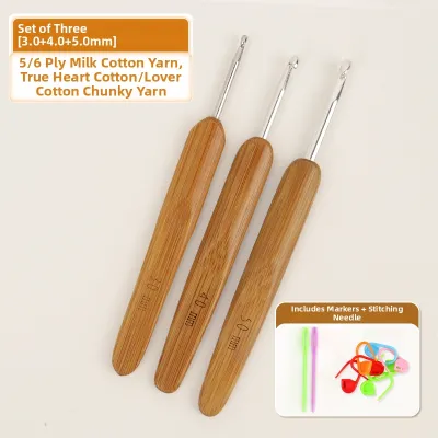 MIAOTUMIAN | DIY Knitting Bamboo Crochet Hooks Set