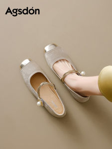 Agsdon | Summer Retro Chinese Style Mary Jane Low Cut Heel Shoe