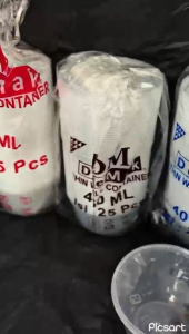 THINWALL BULAT MEREK DM/MANGKOK PLASTIK DENGAN TUTUP UKURAN 200ml300ml400ml450ml500 ML ISI 25PS TERMURAH KUALITAS TERBAIK