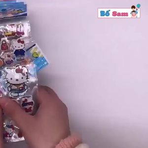 Bộ 5 Sticker nổi 3D hoạt hình nhiều hình sticker cute dán tường đồ vật Shop Bố sam