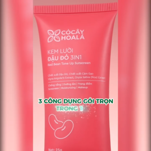 KEM LƯỜI CHỐNG NẮNG ĐẬU ĐỎ 3IN1 CỎ CÂY HOA LÁ 25G DƯỠNG SÁNG KEM NỀN TRANG ĐIỂM