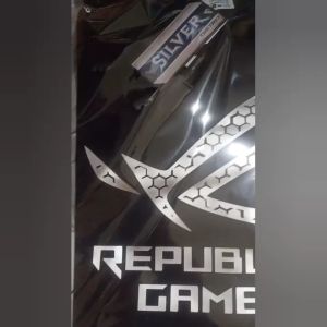 Kaos Hoodie ROG Republic Of Gamers YL-045 Sablon Silver Baju Distro