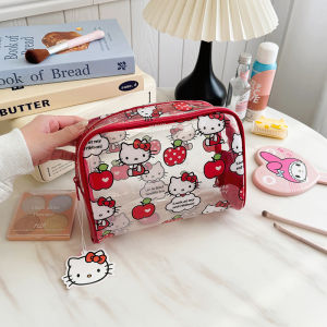 Sanrio | Sanrio Hello Kitty Transparent Makeup Bag Large Capacity Waterproof Cosmetic Case Portable Travel Toiletry Bag for Women Girls