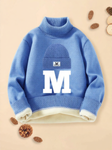 Bobdog | High Collar Warm Fleece Thick Childrens Sweater