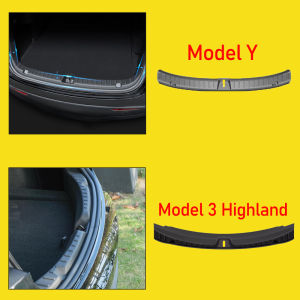 Trunk Sill Protector for Tesla Model Y Juniper 2025 Model 3 Highland Rear Bumper Guard Cover Organizer Mat Cargo Pad Accessories