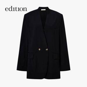 edition | Wool Fine-spun Collarless Suit