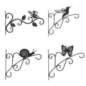 Sturdy 11.8inch Hanging Plant Hook with Curved Design for Indoor Outdoor Garden Decoration