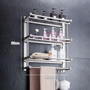 Rak Kamar Mandi Rak Gantung Stainless Steel gantungan handuk kamar mandi rak handuk Stainless Steel rak kamarmandi tempel bathroom holder HRD101-Starlight