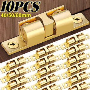 Dizoey 40/50/60mm Brass Adjustable Bead Locks Cabinet Door Latch Double Ball Beads Locks Wardrobe Door Spring Clip Hardware Accessories