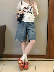 Retro High-Waist Loose Jeans Shorts