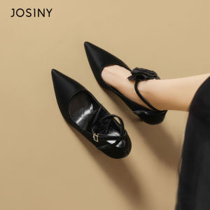 Josiny | Black Pointed Toe Stiletto Pumps for Office