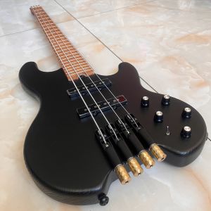 4 String Headless Bass Guitar ASH Body Roasted Maple Neck Active Pickup Bigbag