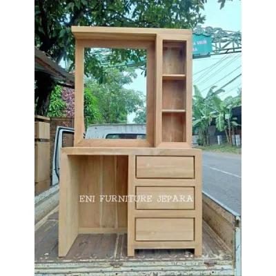 Meja rias minimalis - meja rias jati mentahan - tolet minimalis harga murah
