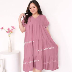Daster Jumbo Plus Size: Home Dress Cantik Rosalia Jumbo LD 120cm