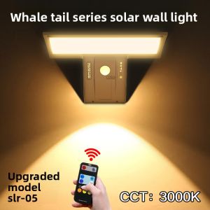 dishun | Solar Outdoor Wall Light with Remote Control and Motion Sensor