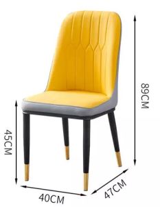 Ghế ăn Monet không tay LACASA  bọc da Pu chân sắt sơn tĩnh điện. Nhập khẩu cao cấp hiện đại căn hộ chung cư nhà phố