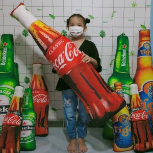 GỐI ÔM CHO BÉ GỐI 3D HÌNH CHAI BIA SIZE LỚN VẢI NHUNG MỀM MỊN GÒN MỀM HÀNG VIỆT NAM