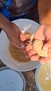 เหยื่อตกปลาสูตรพิเศษ รำซิ่ง หัวเผือก เปรี้ยวฟิชชิ่ง สำหรับตกปลาตามแหล่งธรรมชาติทั่วไป และปลาบ่ออ่างเก็บน้ำ