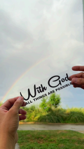 B2G1 With God All Things Are Possible Sticker for Motorcycle Decal Jesus Waterproof Car Stickers