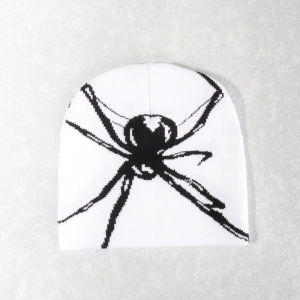 Jacquard autumn and winter hat Halloween spider yarn hat warm knit hat