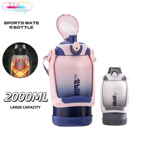 Large Capacity Water Bottle: Thermal Insulation & Cold Outdoor Sports Portable Mens & Womens Stainless Steel Food Grade Silicone Kettlebottle