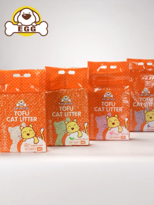 EGG Tofu Cat Litter 2KG/6L 4 Scents Odor-Eliminating Cat Litter Made from Natural Soybean Pulp COD