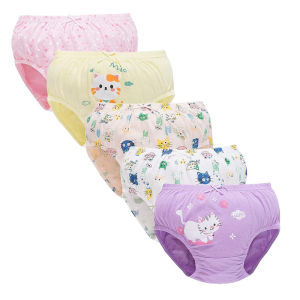 5 แพ็ค/กล่องเด็กชุดชั้นในกางเกงผ้าฝ้ายสบายเด็กวัยหัดเดินเด็กสามเหลี่ยมกางเกงกางเกงBreathableสําหรับหญิง