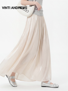 Chân Váy Satin Bóng Đẹp Cao eo A-line