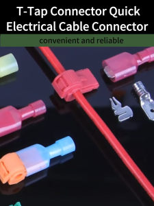 120/240PCS T-Tap Wire Connectors Splice Electrical Wire Terminals Insulated Male Spade Terminals