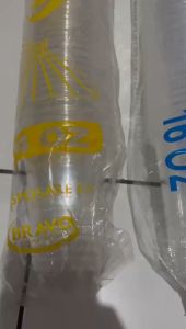 Gelas plastik PP merk bravo uk 1214 & 16 isi 50 pcs murah